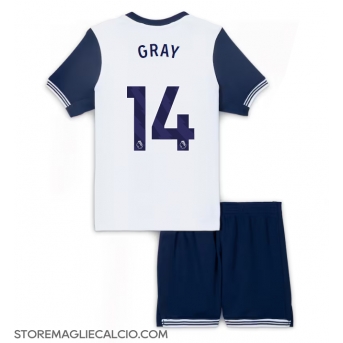 Tottenham Hotspur Archie Gray #14 Maglia Gara Casa Repliche 2024-25 Bambino Maniche Corte